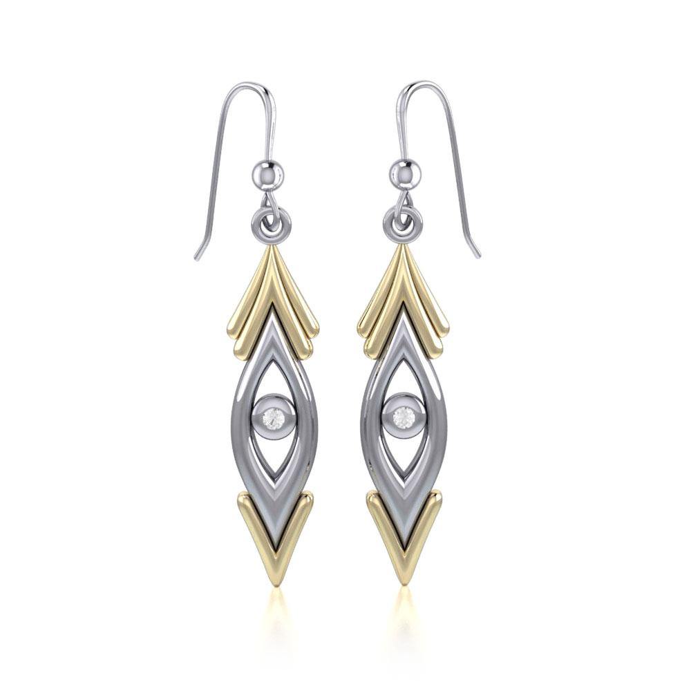 Blaque Silver and Gold Earrings MER389 - Jewelry