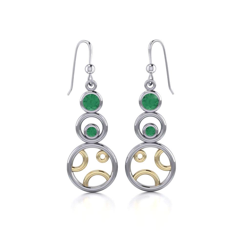 Blaque Stacked Circle Earrings MER390 - Jewelry