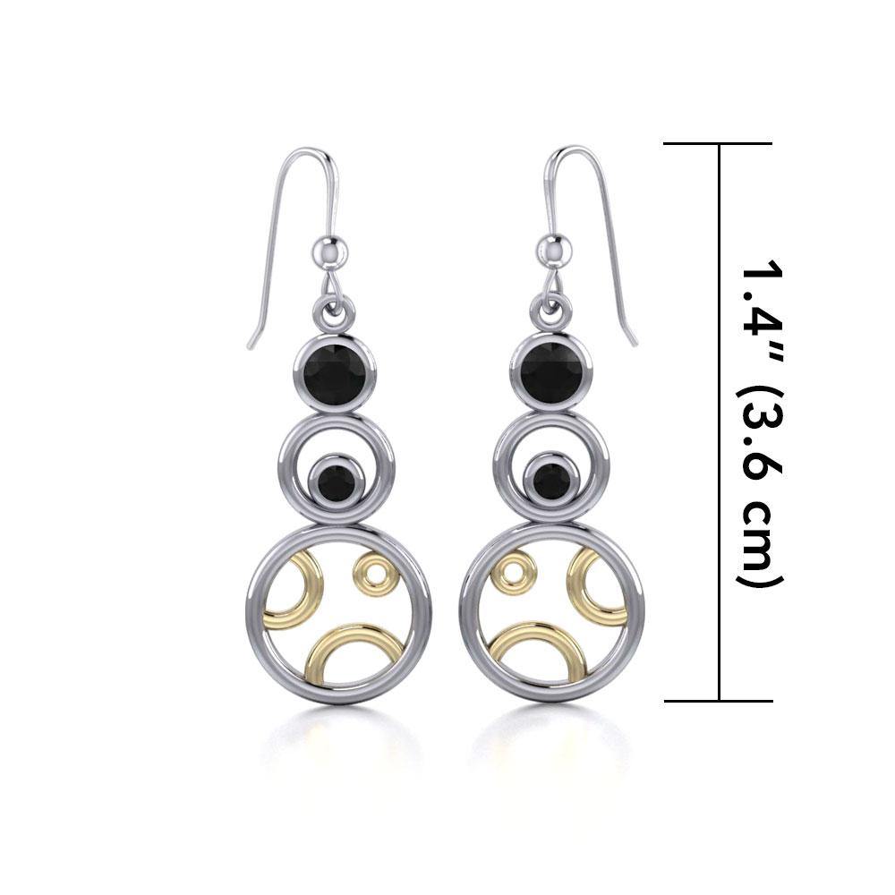 Blaque Stacked Circle Earrings MER390 - Jewelry