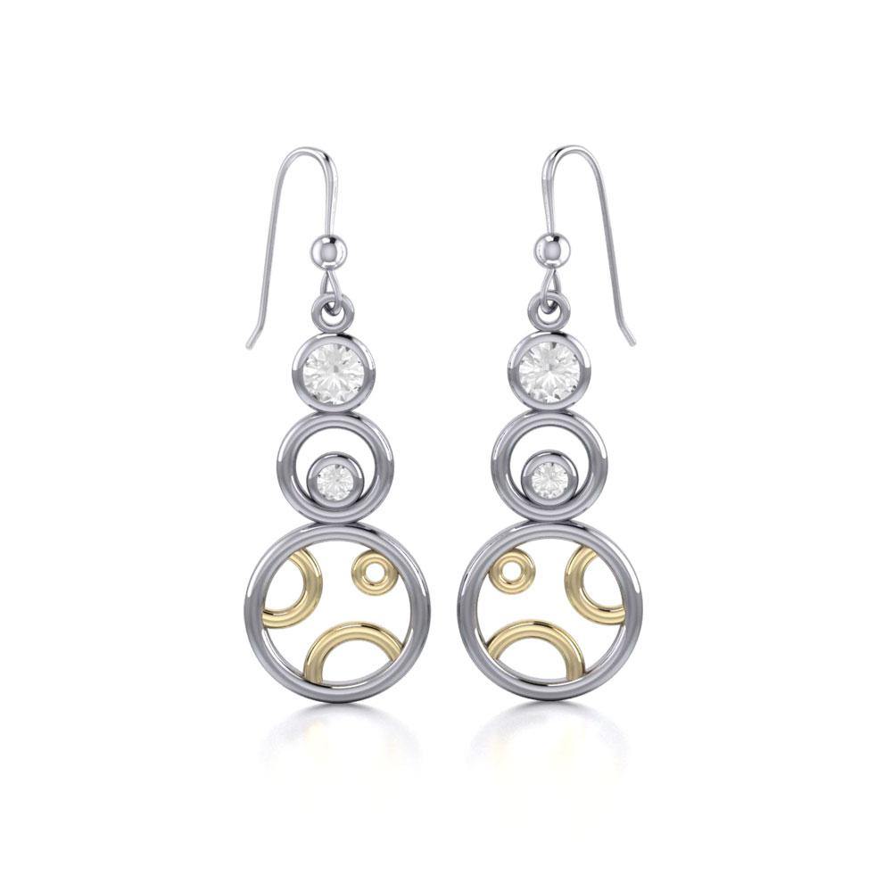 Blaque Stacked Circle Earrings MER390 - Jewelry