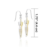 Venus and Mars Gold and Silver Earrings MER507 - Jewelry