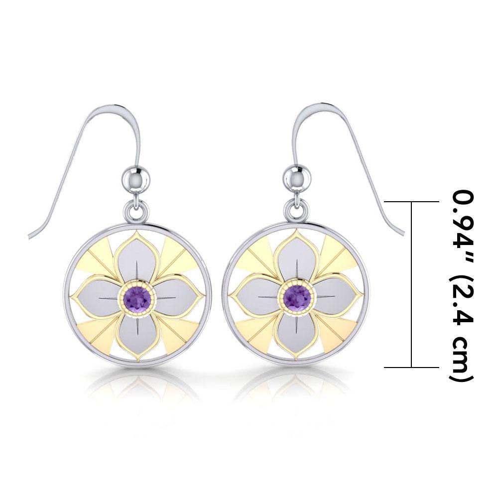 Femininity Symbol Silver and Gold Earrings MER529 - Jewelry