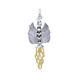 Rising Phoenix Silver and 14K Gold Accent Pendant MPD2911