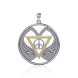 Peace of Feminine Power Silver and 14K Gold Accent Pendant MPD5133