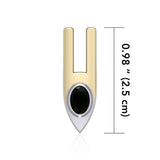 Modern Blaque Silver and Gold Pendant MPD840 - Jewelry