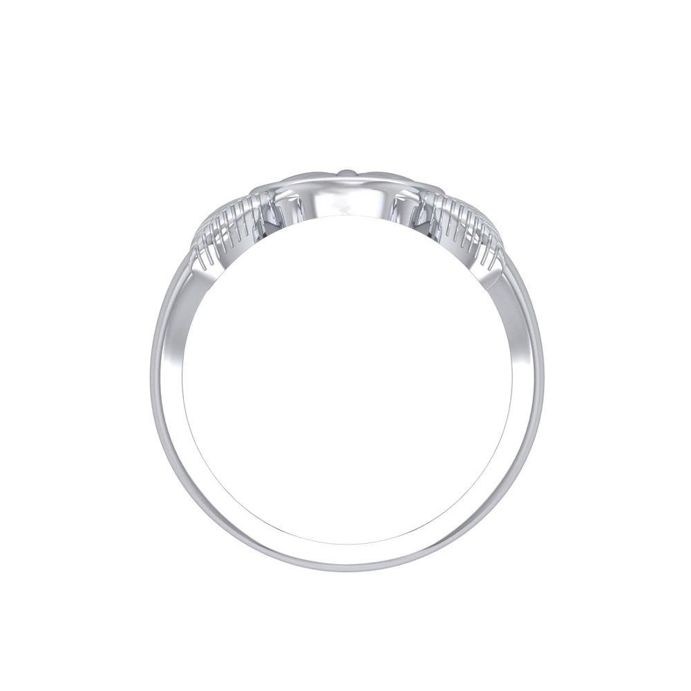 Peace and Feathers Silver and Gold Ring MRI1747 - Jewelry