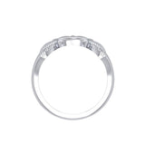 Peace and Feathers Silver and Gold Ring MRI1747 - Jewelry