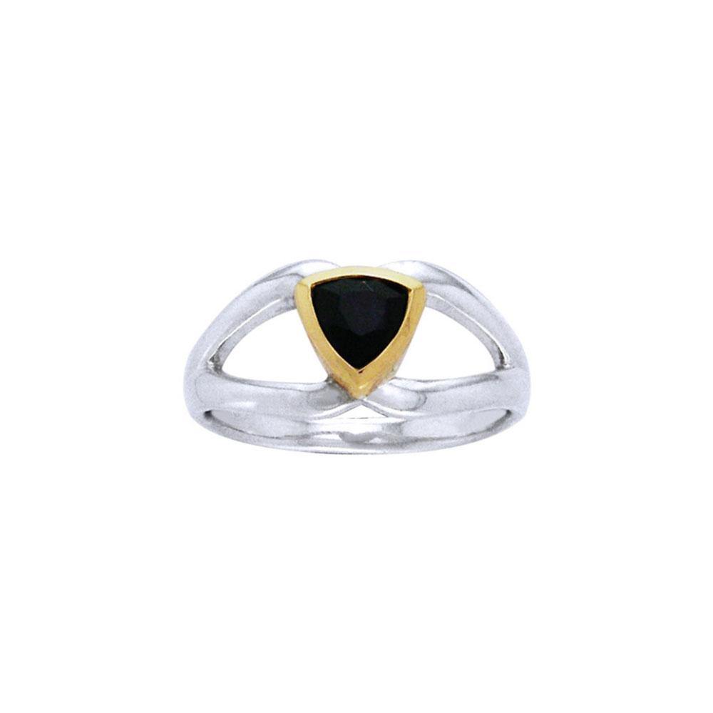 Blaque Triangle Solitare Ring MRI474 - Jewelry