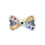 Start your journey towards healing ~ Ring with 14k gold vermeil and set gemstones MRI490 - Jewelry