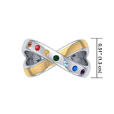 Start your journey towards healing ~ Ring with 14k gold vermeil and set gemstones MRI490 - Jewelry