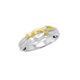 Venus and Mars Silver and Gold Ring MRI557 - Jewelry