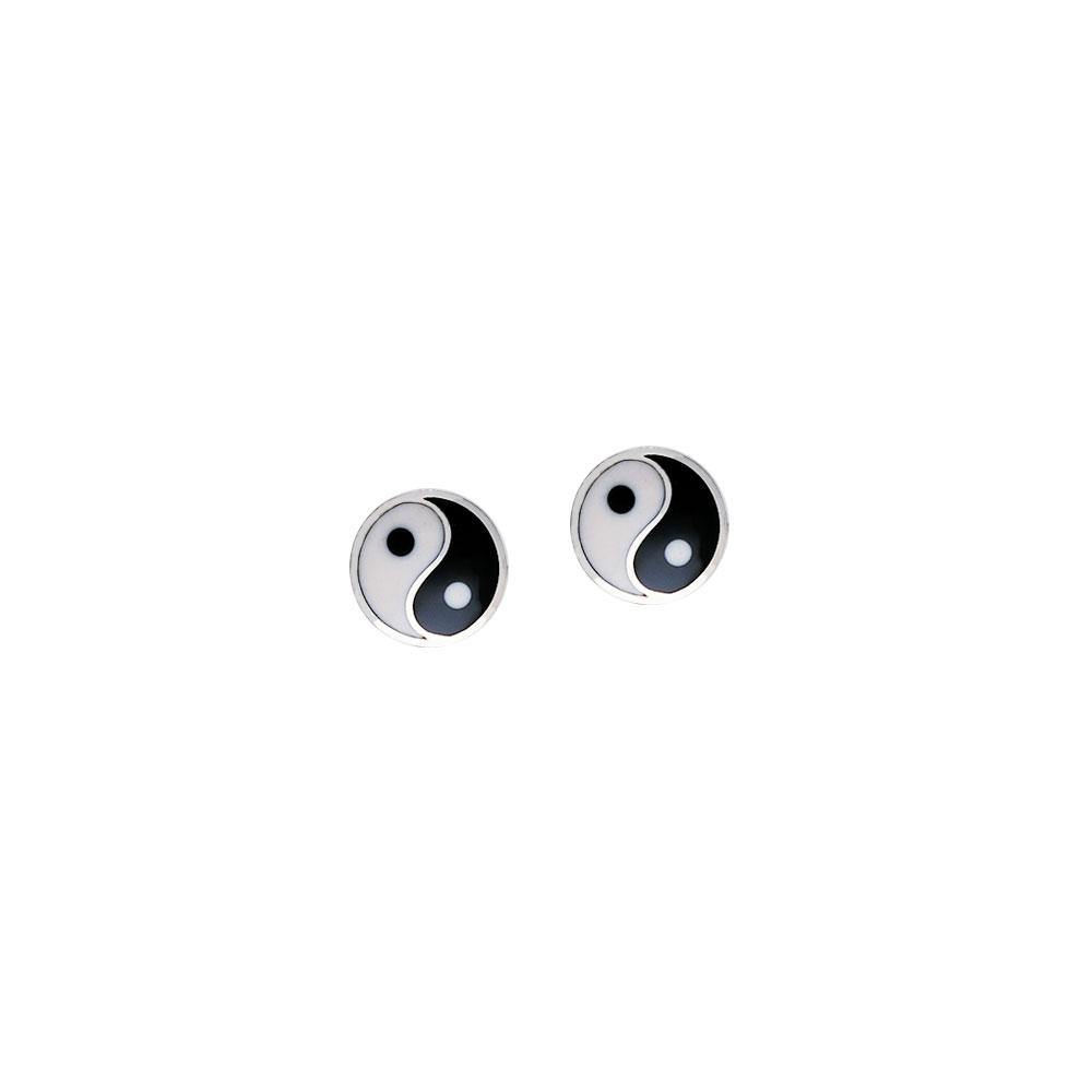 Yin Yang Silver Post Earrings NE016 - Jewelry