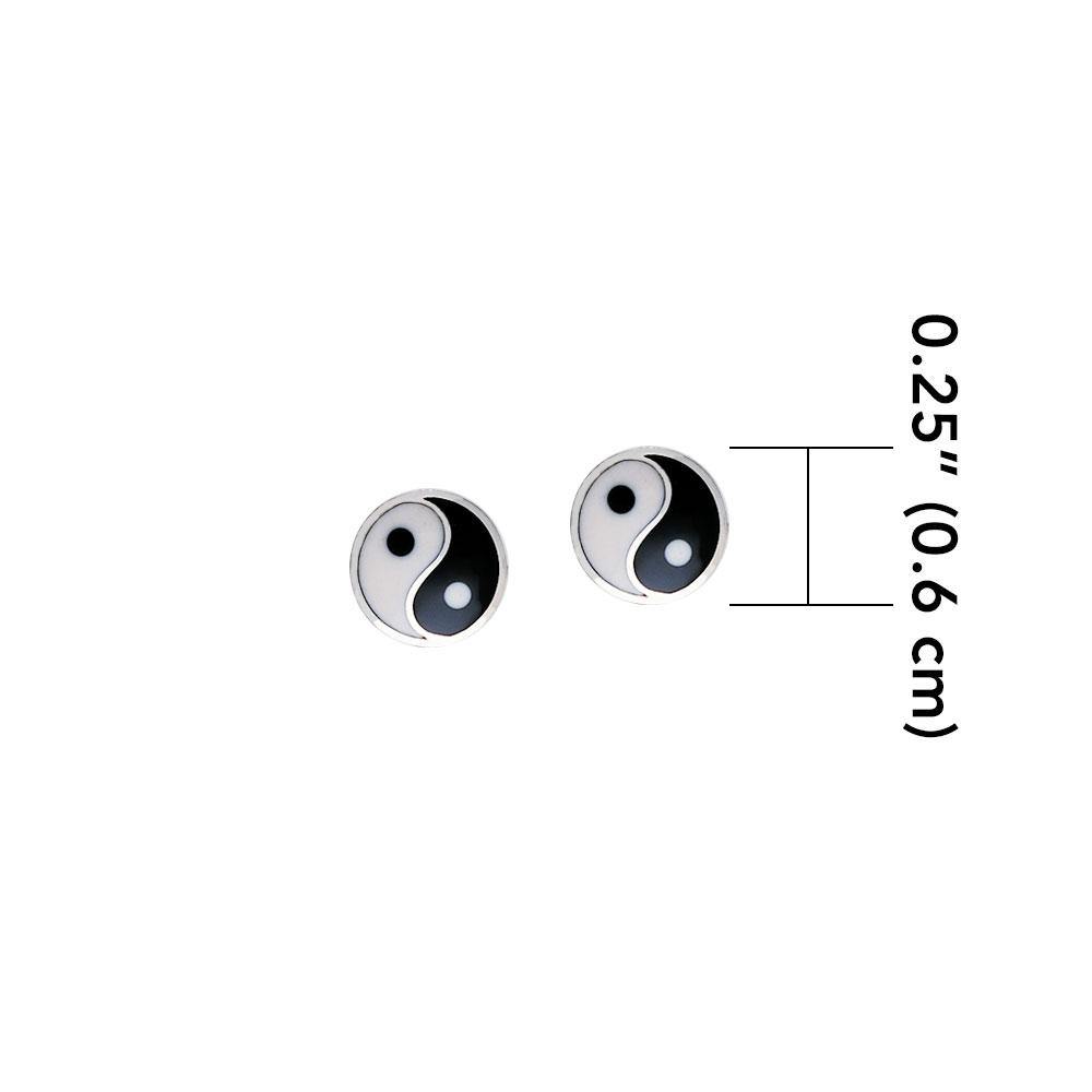 Yin Yang Silver Post Earrings NE016 - Jewelry