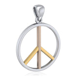 Peace Symbol Three Tone Pendant OJP027 - Jewelry