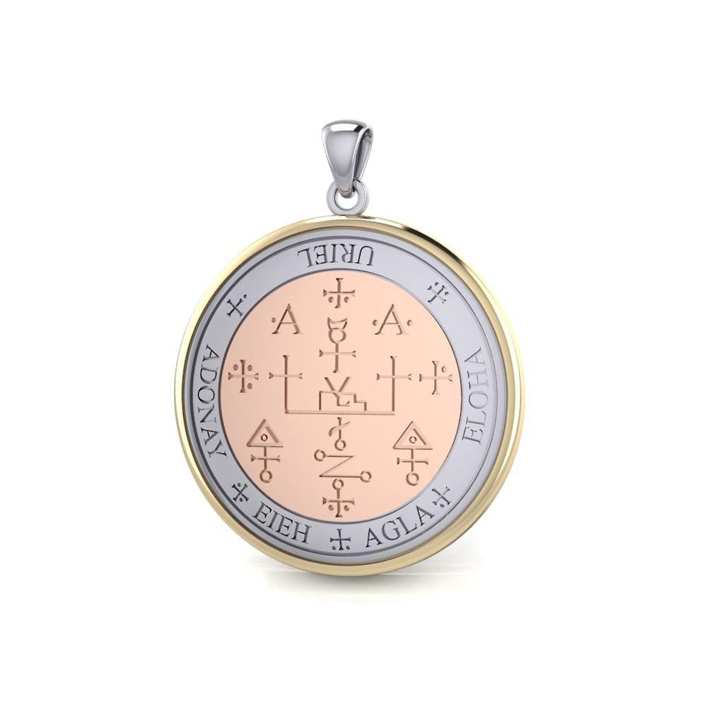 Sigil of the Archangel Uriel Three Tone Pendant OPD2824 - Jewelry