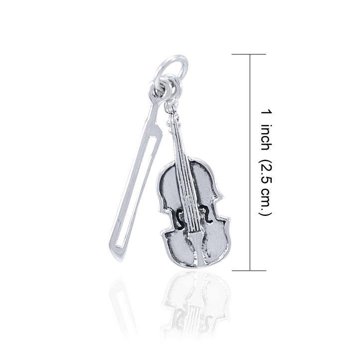 Violin Silver Charm SC522 - Jewelry