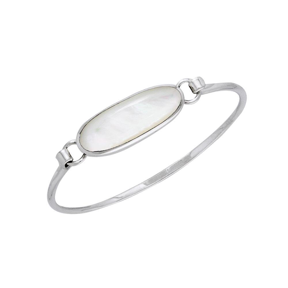 Oval Cabochon Silver Bracelet TBA059 - Jewelry