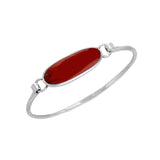 Oval Cabochon Silver Bracelet TBA059 - Jewelry