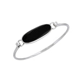 Oval Cabochon Silver Bracelet TBA059 - Jewelry