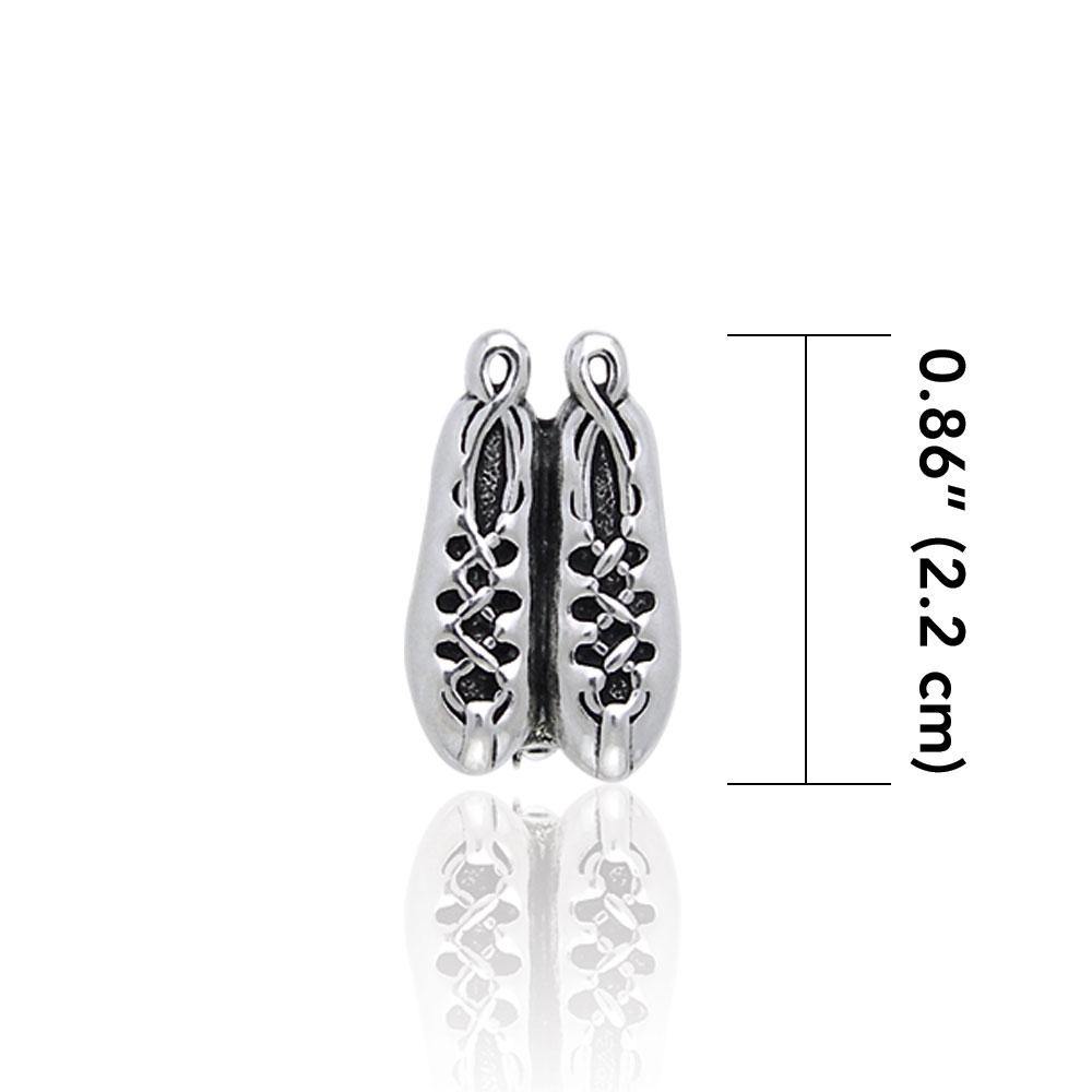 Irish Dancing Shoes Silver Brooch TBC017 - Jewelry