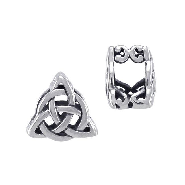 Celtic Knotwork Triquetra Sterling Silver Bead TBD185 - Jewelry