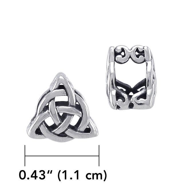 Celtic Knotwork Triquetra Sterling Silver Bead TBD185 - Jewelry