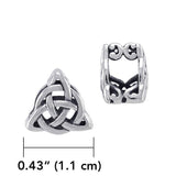 Celtic Knotwork Triquetra Sterling Silver Bead TBD185 - Jewelry