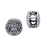 Celtic Knotwork Claddagh Sterling Silver Bead TBD189
