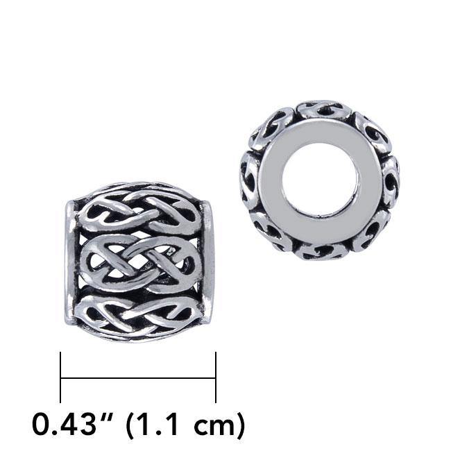 Celtic Knotwork Infinity Sterling Silver Bead TBD198 - Jewelry