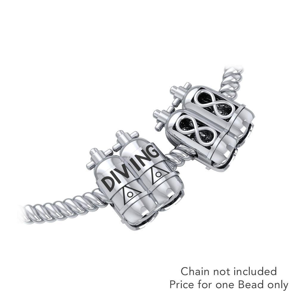 Dive Tanks Sterling Silver Bead TBD352 - Jewelry