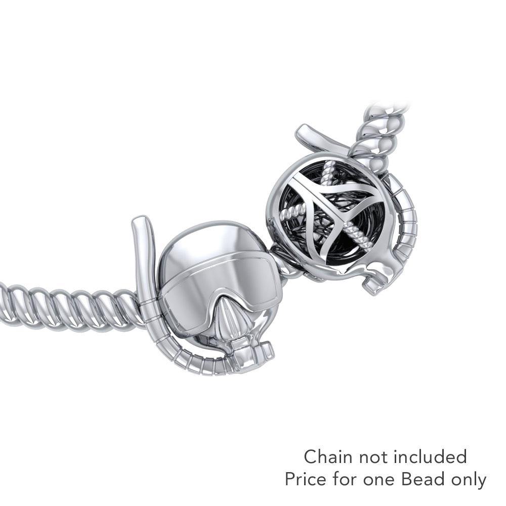 Dive Mask Sterling Silver Bead TBD353 - Jewelry