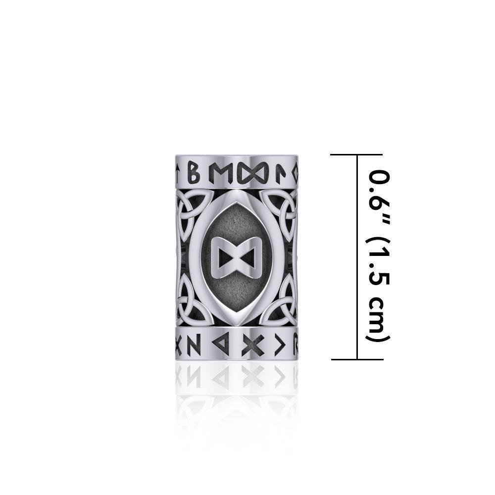 Intuition Rune Symbol Silver Bead TBD360 - Jewelry