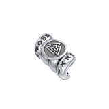 Norse Viking Valknut with Rune Symbol Silver Bead TBD362 - Jewelry