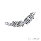 Norse Viking Valknut with Rune Symbol Silver Bead TBD362 - Jewelry