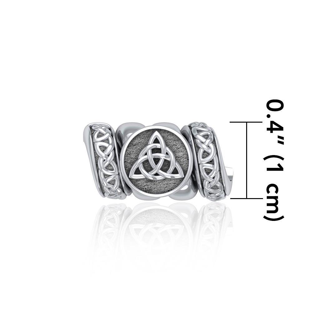 Triquetra with Celtic Accented Silver Bead TBD363 - Jewelry