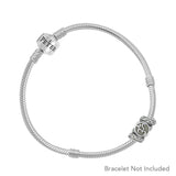 Om Symbol with Celtic Accented Silver Bead TBD364 - Jewelry