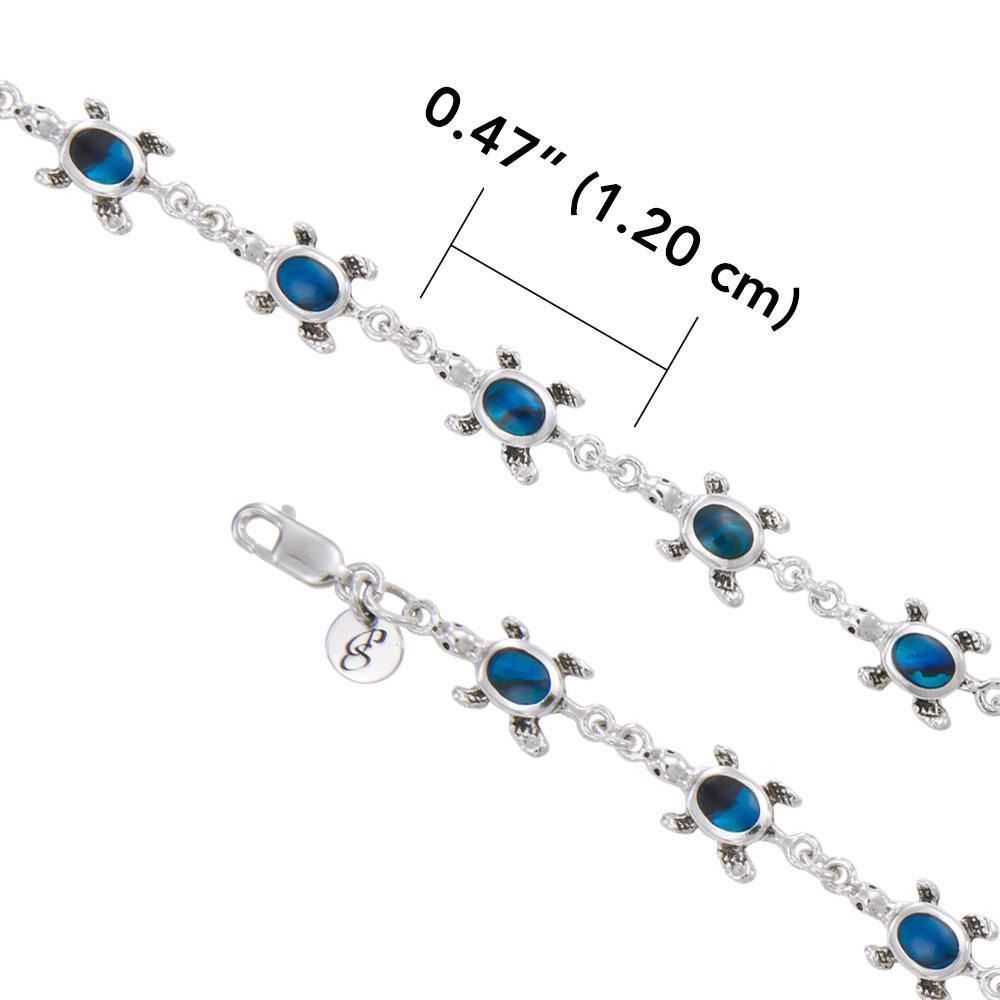 Inlaid Turtle Silver Bracelet TBG005 - Jewelry
