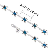 Inlaid Turtle Silver Bracelet TBG005 - Jewelry