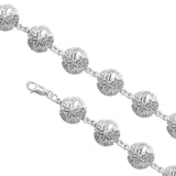 A breathing bouquet of the Sand Dollar in the sea Sterling Silver Bracelet TBG021