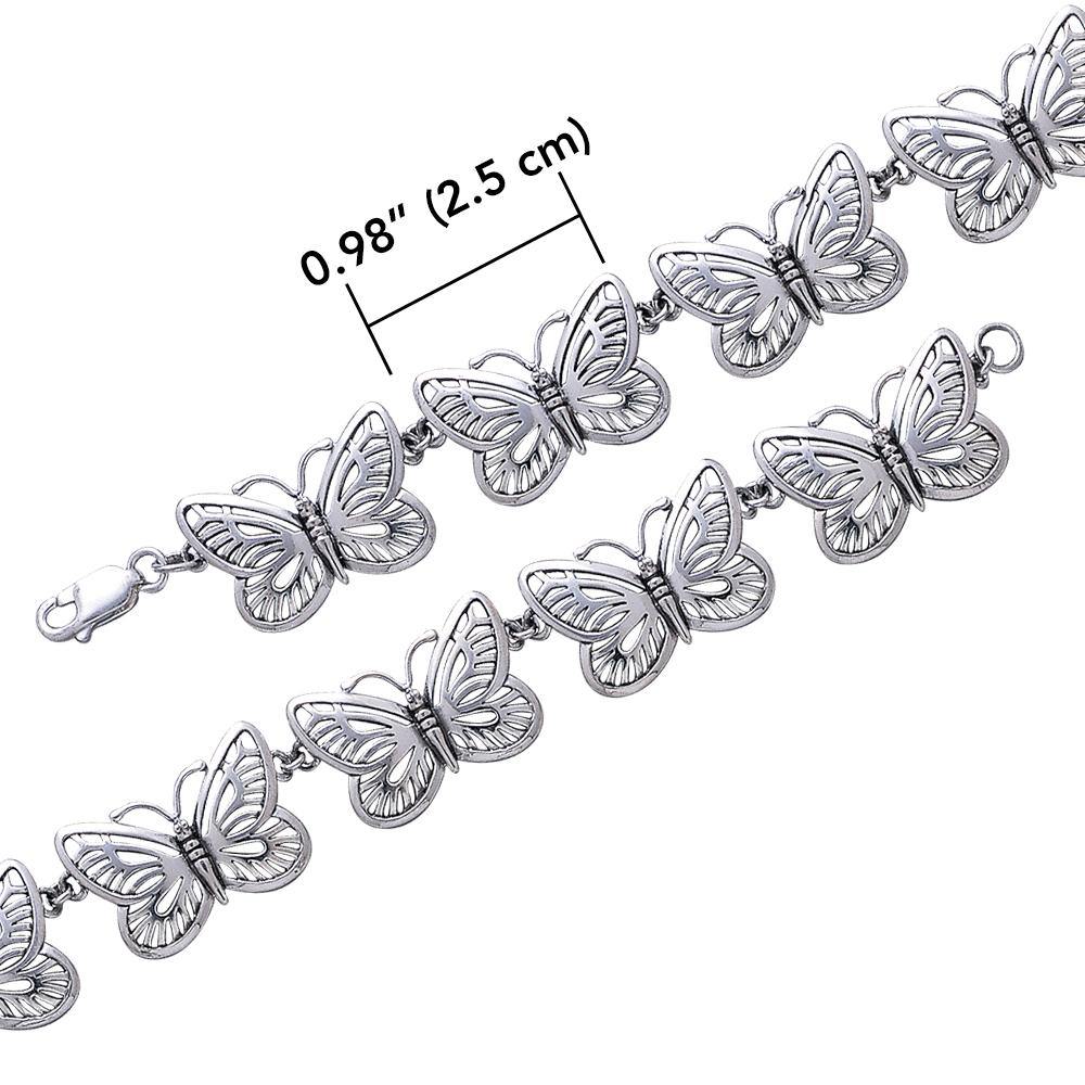 Channeling the butterflyโ€s spirit ~ Sterling Silver Jewelry Link Bracelet TBG220 - Jewelry