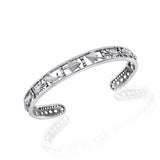 Adjustable Sea Life Sterling Silver Cuff Bracelet TBG306