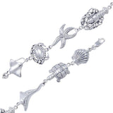 Breathing in the Sealife ~ Sterling Silver Jewelry Link Bracelet TBG352 - Jewelry