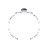 Chalice Well Silver Cuff Bracelet with Gemstone TBG734 - Jewelry