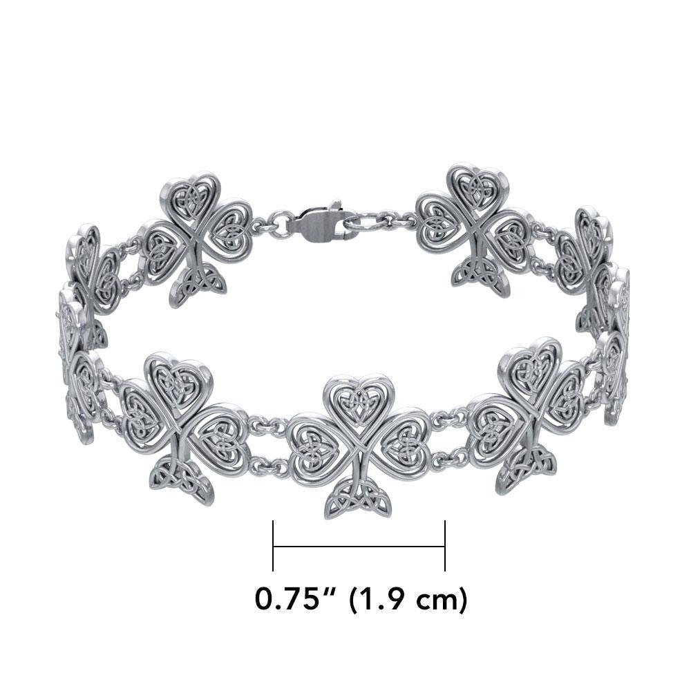 Celtic Knot Shamrock Link Bracelet TBG768 - Jewelry