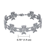 Celtic Knot Shamrock Link Bracelet TBG768 - Jewelry
