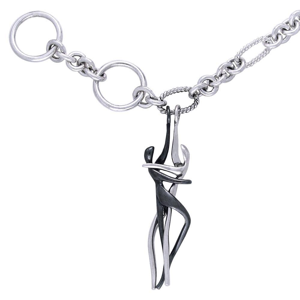 Yin Yang Lovers Silver Bracelet TBL050 - Jewelry