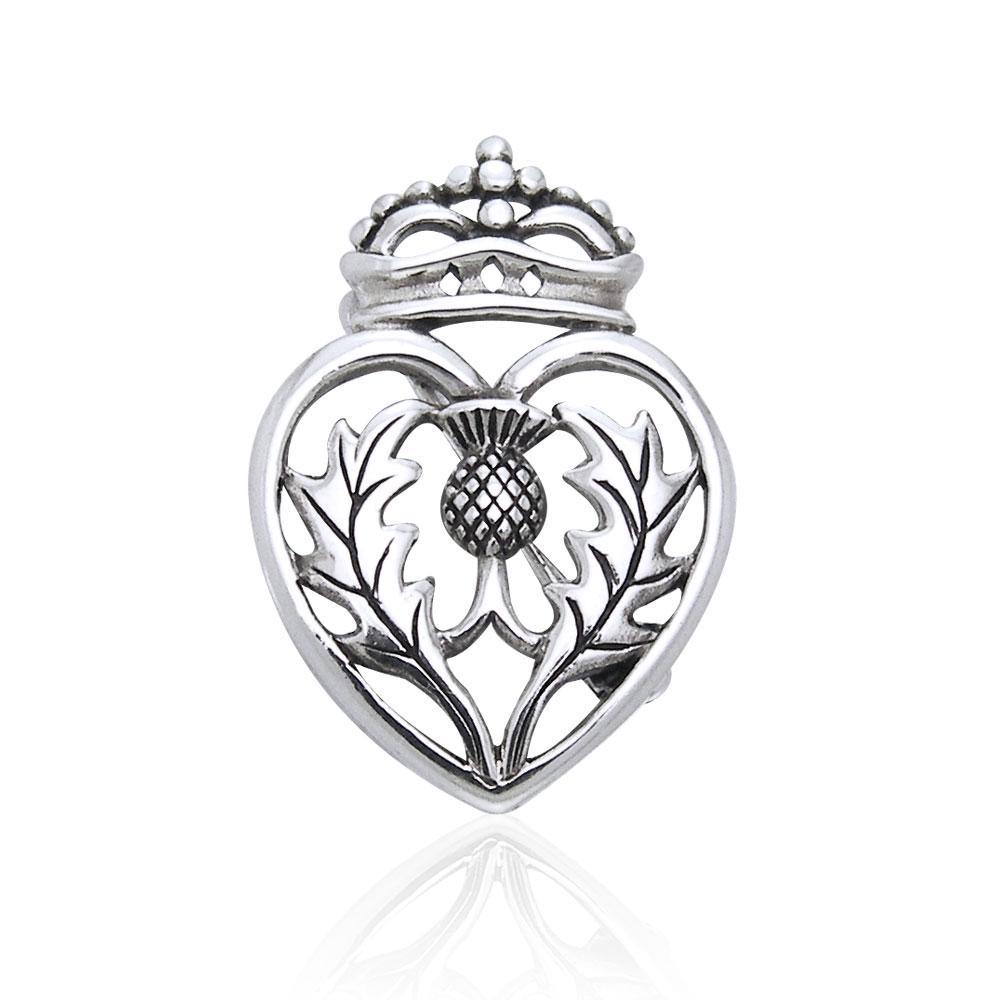 Speak bravery and honor ~ Sterling Silver Scottish Thistle Pin TBR184 - Jewelry