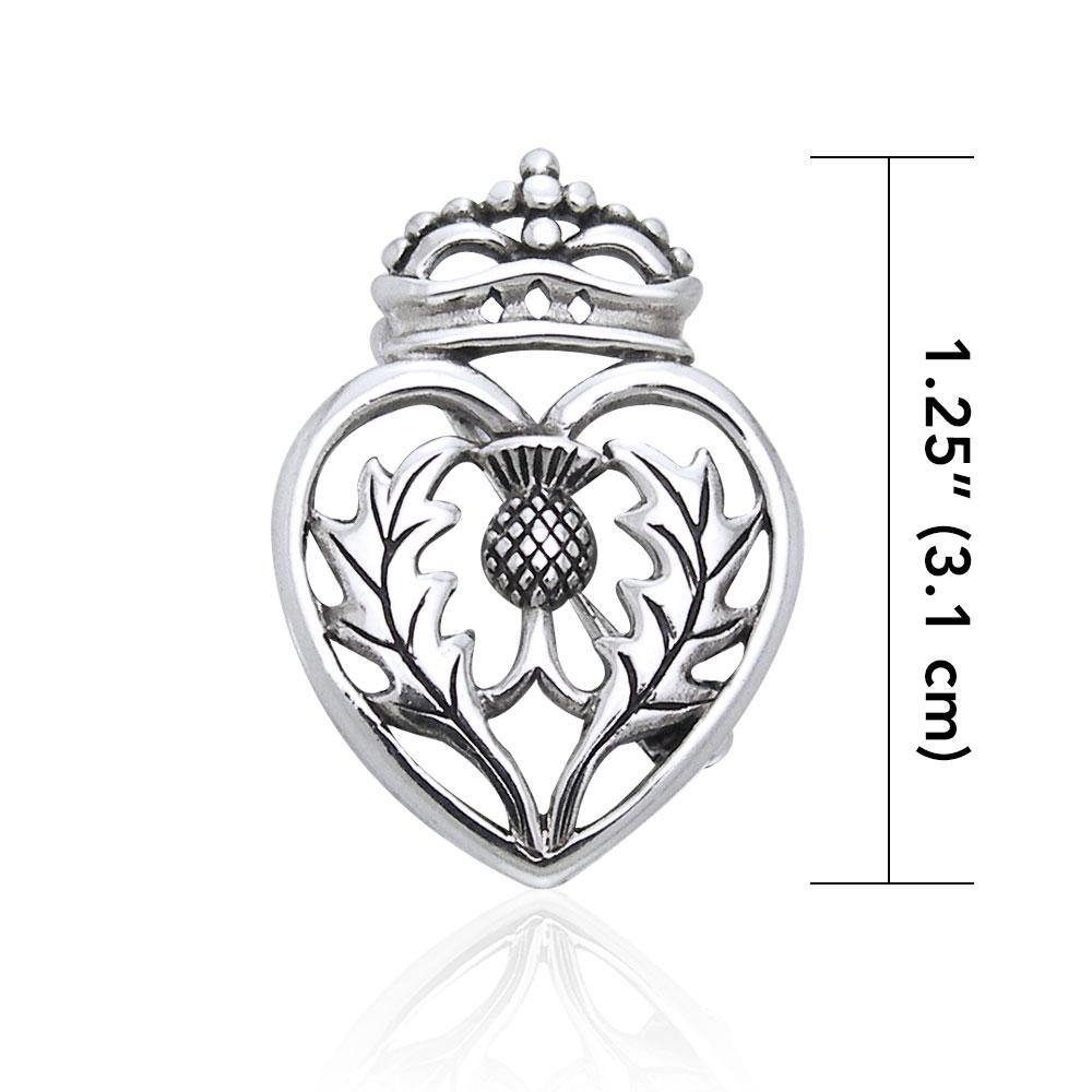 Speak bravery and honor ~ Sterling Silver Scottish Thistle Pin TBR184 - Jewelry