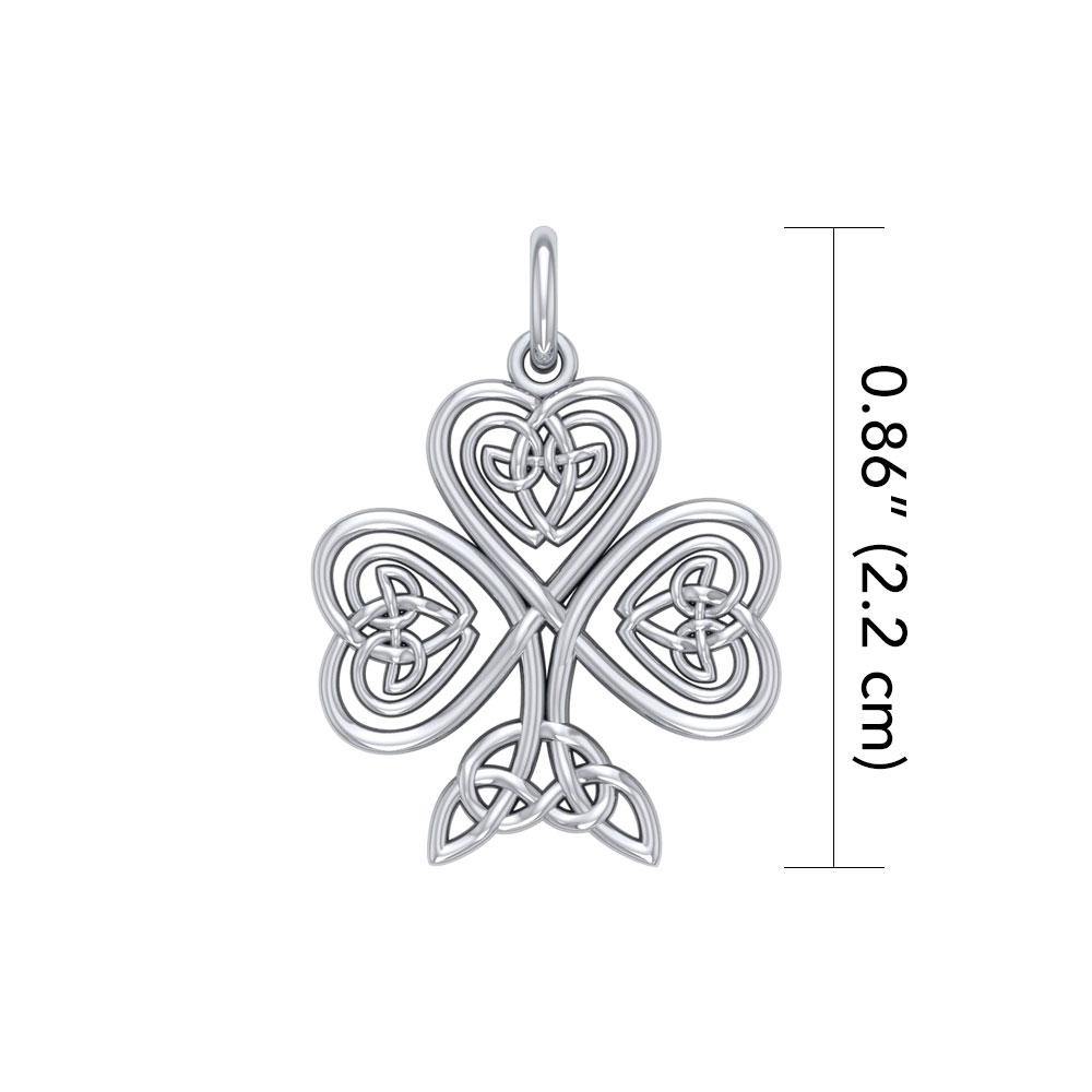 Celtic Knotwork Shamrock Silver Charm TC1083 - Jewelry