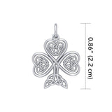 Celtic Knotwork Shamrock Silver Charm TC1083 - Jewelry